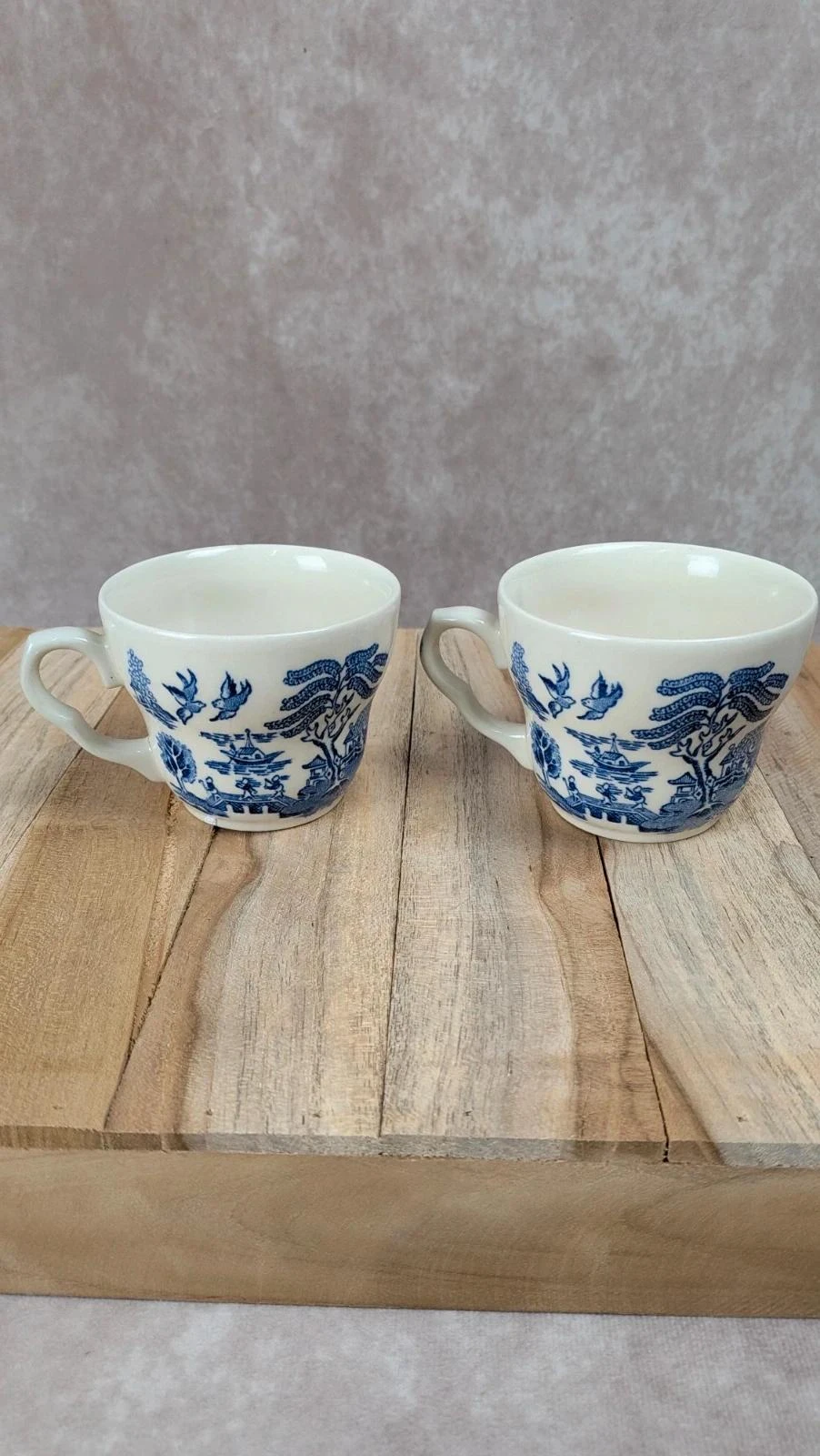 Lot de 2 tasses anglaises décor bleu style Willow – photo 6